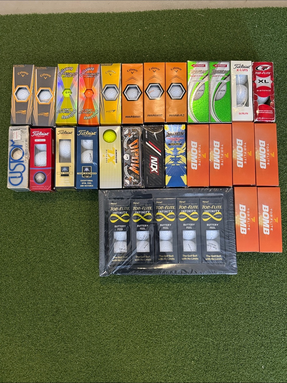 Assorted golf ball sleeves.